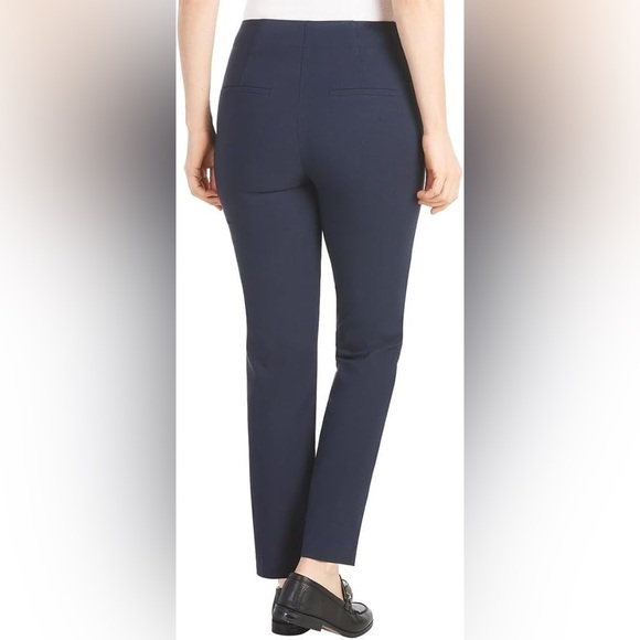 NWT Hilary Radley Women's Pull-On Mid Rise Slim Leg Pants Navy Blue size large - Picture 3 of 11
